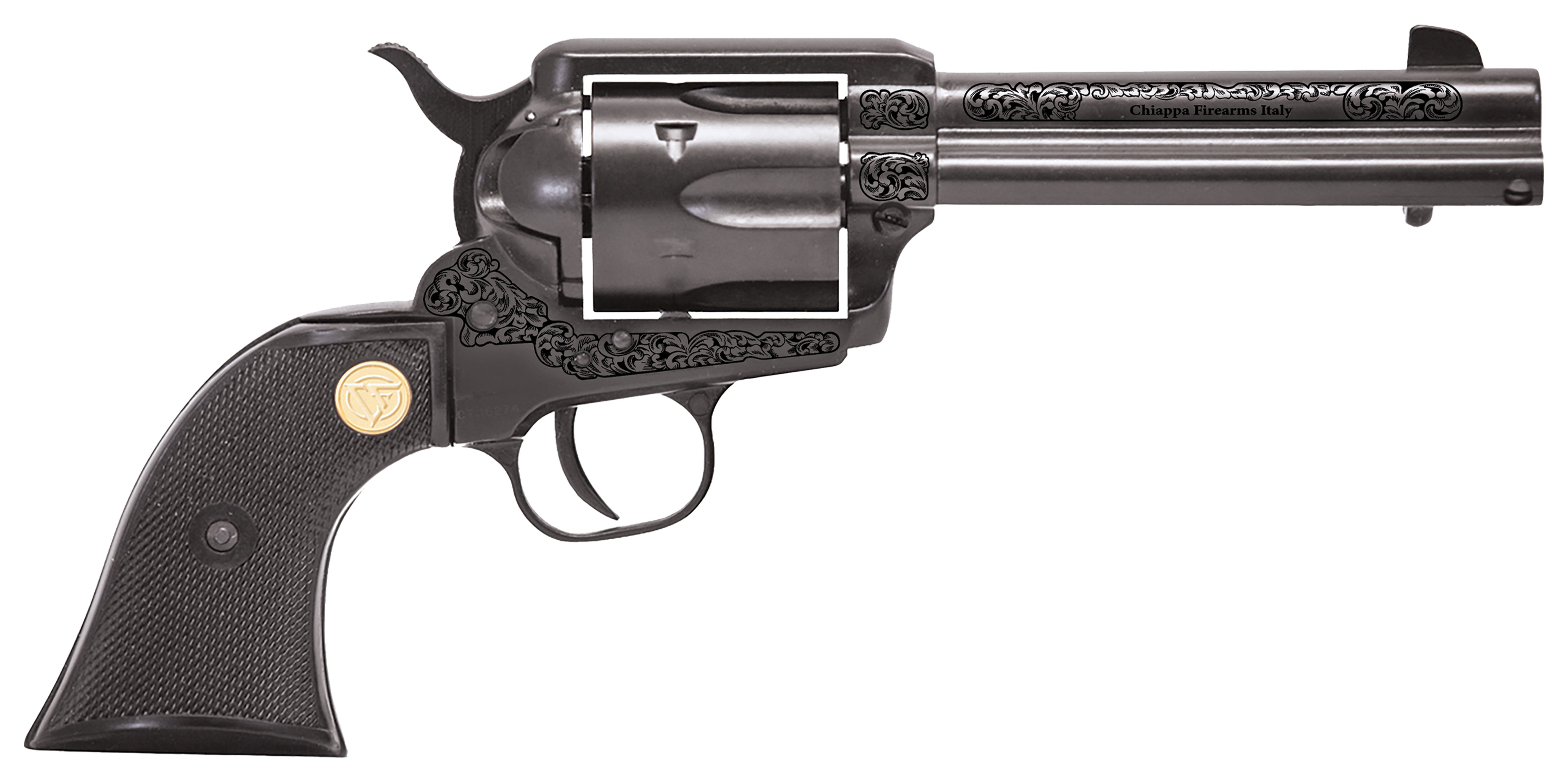 Chiappa 1873 SAA Engraved .22 LR Black Revolver